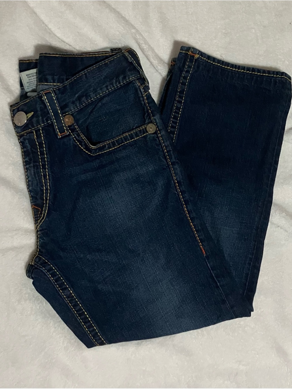 True Religion Men's Dark Blue Straight Jeans